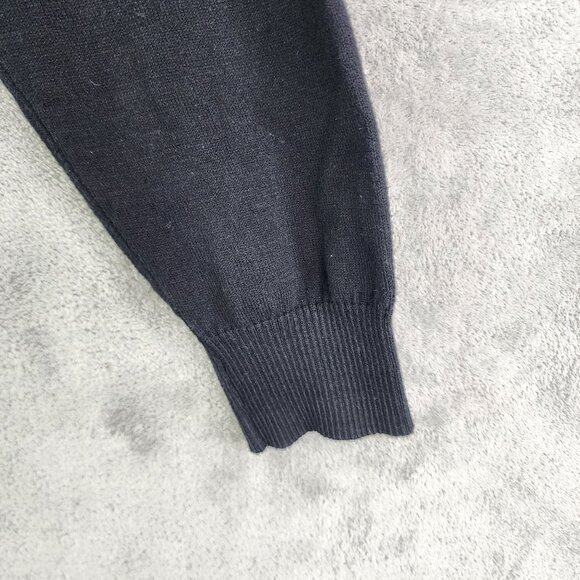 Mens Black Old Navy Sweater V-Neck Long Sleeve 100% Cotton Size L - Picture 4 of 11